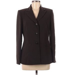 Le Suit brown pinstriped blazer